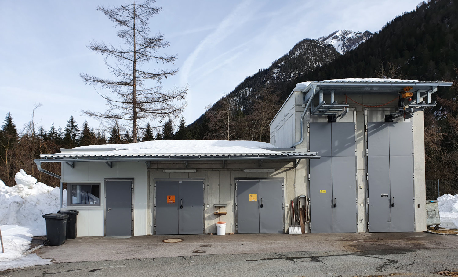 Die Kadaversammelstelle des Abwasserverbandes Oberes Pustertal am Gelände des Klärwerks Anras